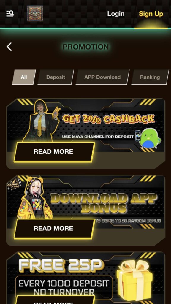 THEGRAND888 Casino App Preview - Promotions